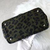 プラダ カナパ キャンバス ミリタリー柄 レオパード 2way ハンドバッグ / ショルダーバッグ カーキ - NEWSED