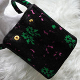 プラダ カナパ パイル 花柄 2way ハンドバッグ ショルダーバッグ ブラック - NEWSED