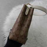 コーチ スモール タウン バケット バッグ シグネチャー 2way ショルダーバッグ ハンドバッグ ブラウン 2312 - NEWSED