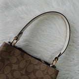 コーチ スモール タウン バケット バッグ シグネチャー 2way ショルダーバッグ ハンドバッグ ブラウン 2312 - NEWSED