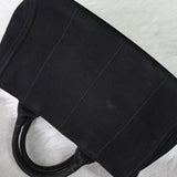 プラダ カナパ ビジュー キャンバス 2way ハンドバッグ ショルダーバッグ ブラック - NEWSED