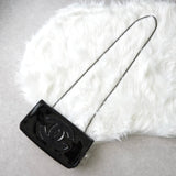 シャネル ノベルティ ココマーク パテントレザー 2way チェーン ショルダーバッグ ブラック - NEWSED