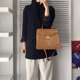 グッチ レディロック レザー 2way ハンドバッグ ショルダーバッグ キャメル - NEWSED