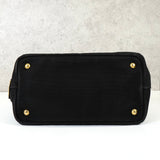 プラダ カナパ キャンバス 2way ハンドバッグ ショルダーバッグ ブラック - NEWSED