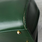 セリーヌ サークルロゴ レザー 2way ハンドバッグ ショルダーバッグ グリーン - NEWSED