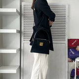 セリーヌ ガンチーニ金具 レザー 2way ショルダーバッグ ハンドバッグ ブラック - NEWSED