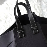 ロエベ ハンモック スモール レザー 2way ハンドバッグ ショルダーバッグ ネイビー - NEWSED