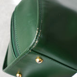 セリーヌ サークルロゴ レザー 2way ハンドバッグ ショルダーバッグ グリーン - NEWSED