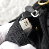 プラダ テスート ポコノ ナイロン/レザー 編み上げハンドル リボン ギャザー 2way ハンドバッグ ショルダーバッグ ブラック - NEWSED