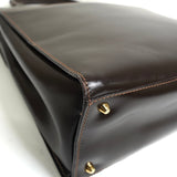 ロエベ ケリー型 自立型 2way レザー ハンドバッグ ショルダーバッグ ブラウン - NEWSED