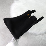 プラダ カナパ ビジュー キャンバス 2way ハンドバッグ ショルダーバッグ ブラック - NEWSED