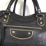 バレンシアガ ザ・シティ レザー 2way ハンドバッグ ショルダーバッグ ブラック - NEWSED