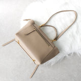 セリーヌ ベルトバッグ ミニ グレインドカーフスキン レザー 2way ハンドバッグ ショルダーバッグ ベージュ - NEWSED