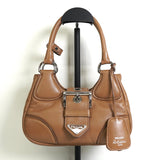 プラダ トライアングルロゴ サフィアーノ レザー 2way ハンドバッグ ショルダーバッグ ブラウン - NEWSED