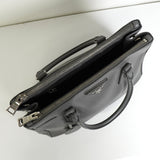 プラダ ガレリア サフィアーノレザー 2way ハンドバッグ ショルダーバッグ グレー - NEWSED