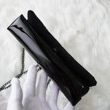 シャネル ノベルティ ココマーク パテントレザー 2way チェーン ショルダーバッグ ブラック - NEWSED