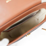 クロエ アビーロック 型押しクロコ レザー 2way ハンドバッグ チェーン ショルダーバッグ ブラウン - NEWSED