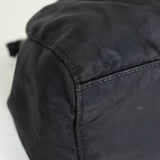 プラダ テスート ポコノ ナイロン トライアングルロゴ ギャザー 2way ハンドバッグ ショルダーバッグ ブラック - NEWSED