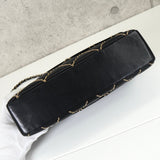 シャネル ココマーク ワイルドステッチ カーフスキン 2way チェーンショルダーバッグ ハンドバッグ ブラック - NEWSED