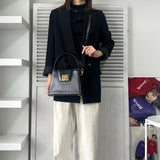 セリーヌ ガンチーニ金具 レザー 2way ショルダーバッグ ハンドバッグ ブラック - NEWSED