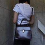 ロエベ ケリー型 自立型 2way レザー ハンドバッグ ショルダーバッグ ブラウン - NEWSED