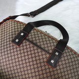 セリーヌ マカダム キャンバス / レザー 2way ボストンバッグ ベージュ / ブラウン - NEWSED