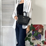 ヴィヴィアン・ウエストウッド オーブ レザー 2way ミニ ハンドバッグ / ショルダーバッグ ブラック - NEWSED