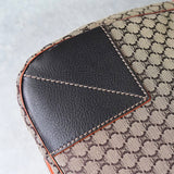 セリーヌ マカダム キャンバス / レザー 2way ボストンバッグ ベージュ / ブラウン - NEWSED