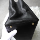 プラダ サフィアーノ レザー 三角プレート 2WAY ハンドバッグ ショルダーバッグ ブラック - NEWSED