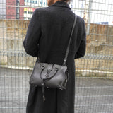 サンローラン ベイビーカバス レザー 2way ハンドバッグ ショルダーバッグ グレー - NEWSED