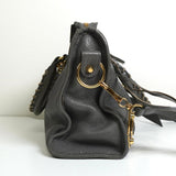 バレンシアガ メタリック エッジ シティ レザー 2way ハンドバッグ ショルダーバッグ グレー - NEWSED