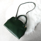 セリーヌ サークルロゴ レザー 2way ハンドバッグ ショルダーバッグ グリーン - NEWSED