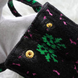 プラダ カナパ パイル 花柄 2way ハンドバッグ ショルダーバッグ ブラック - NEWSED