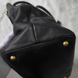 プラダ レザー 2way ハンドバッグ ショルダーバッグ ブラック - NEWSED
