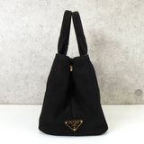 プラダ カナパ キャンバス 2way ハンドバッグ ショルダーバッグ ブラック - NEWSED