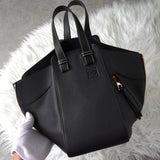 ロエベ ハンモック スモール レザー 2way ハンドバッグ ショルダーバッグ ネイビー - NEWSED