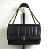 シャネル ココマーク マドモアゼル ターンロック ラムスキン 2way チェーン ショルダーバッグ ブラック 4番台7桁 - NEWSED