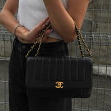 シャネル ココマーク マドモアゼル ターンロック ラムスキン 2way チェーン ショルダーバッグ ブラック 4番台7桁 - NEWSED