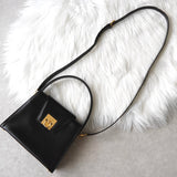 セリーヌ ガンチーニ金具 レザー 2way ショルダーバッグ ハンドバッグ ブラック - NEWSED