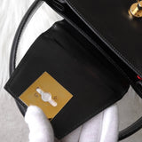 セリーヌ ガンチーニ金具 レザー 2way ショルダーバッグ ハンドバッグ ブラック - NEWSED