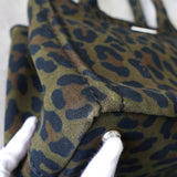 プラダ カナパ キャンバス ミリタリー柄 レオパード 2way ハンドバッグ / ショルダーバッグ カーキ - NEWSED