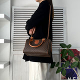 セリーヌ マカダム 2way ミニボストンバッグ ショルダーバッグ ブラウン - NEWSED