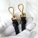 プラダ ポコノ テスート ナイロン サフィアーノ レザー 2way 巾着バッグ ショルダーバッグ トライアングルロゴ ブラック / ゴールド ギャランティーカード付き - NEWSED