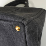 プラダ カナパ デニム 2way ハンドバッグ ショルダーバッグ グレー - NEWSED