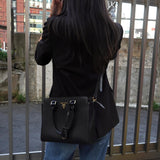 プラダ サフィアーノ レザー 2way ハンドバッグ ショルダーバッグ ブラック - NEWSED