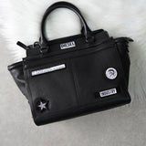 ディーゼル アイコン レザー 2way ハンドバッグ ショルダーバッグ ブラック - NEWSED