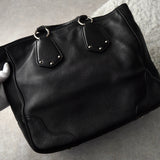 プラダ ヴィッテロダイノレザー 2way ハンドバッグ ショルダーバッグ 編み込みハンドル ブラック - NEWSED