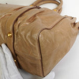 ミュウミュウ レザー 2way ハンドバッグ ショルダーバッグ ベージュ - NEWSED