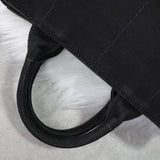 プラダ カナパ ビジュー キャンバス 2way ハンドバッグ ショルダーバッグ ブラック - NEWSED