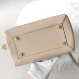 セリーヌ ベルトバッグ ミニ グレインドカーフスキン レザー 2way ハンドバッグ ショルダーバッグ ベージュ - NEWSED